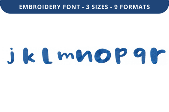 Caramallows Font J to R Review for Real Embroidery Projects