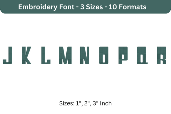 Jeopardy Font J to R Review: Real-World Embroidery Test
