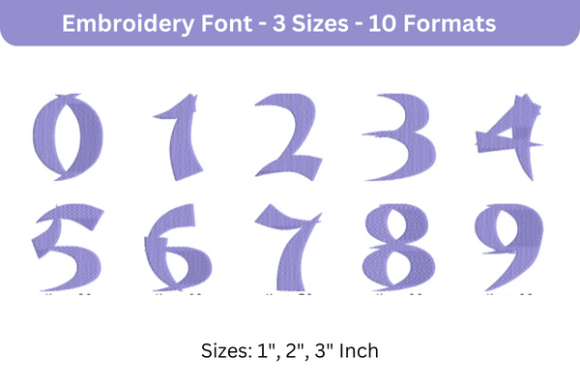 Review: Karate Font 0 to 9 for Real Embroidery Projects